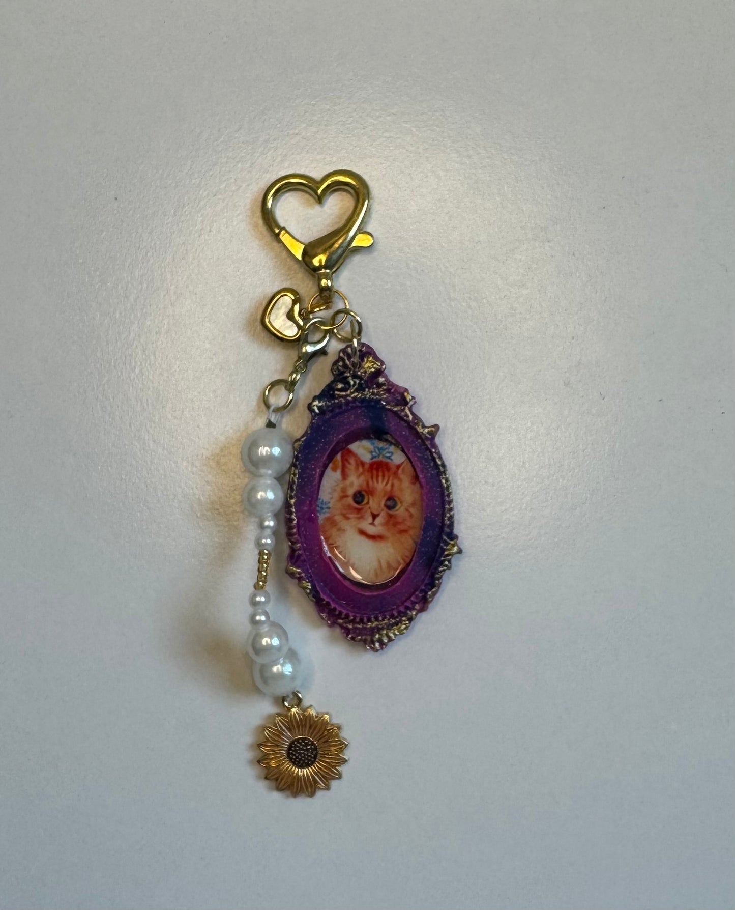 Crazy Cat Cameo Keychains