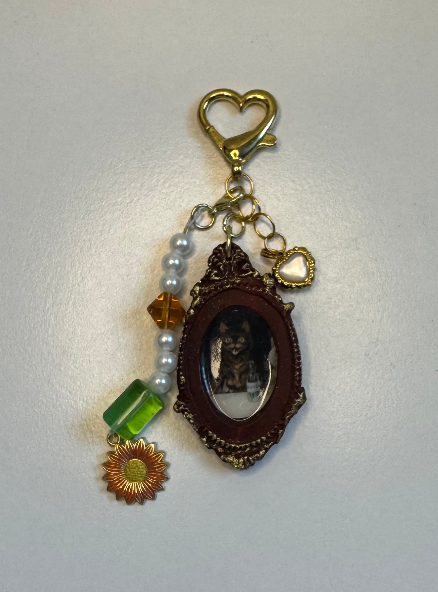 Crazy Cat Cameo Keychains