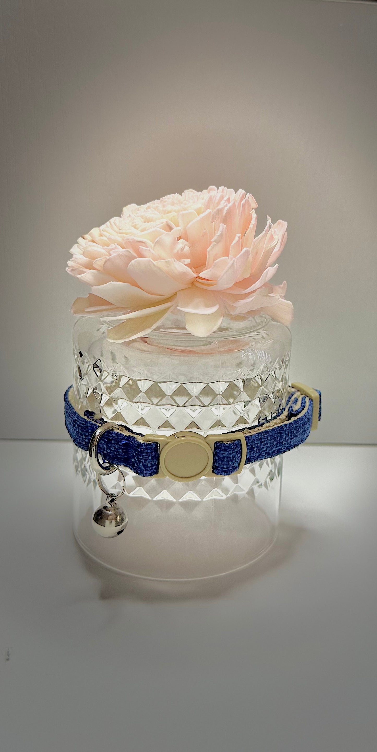 Hemp Fabric Blue Breakaway Cat Collar